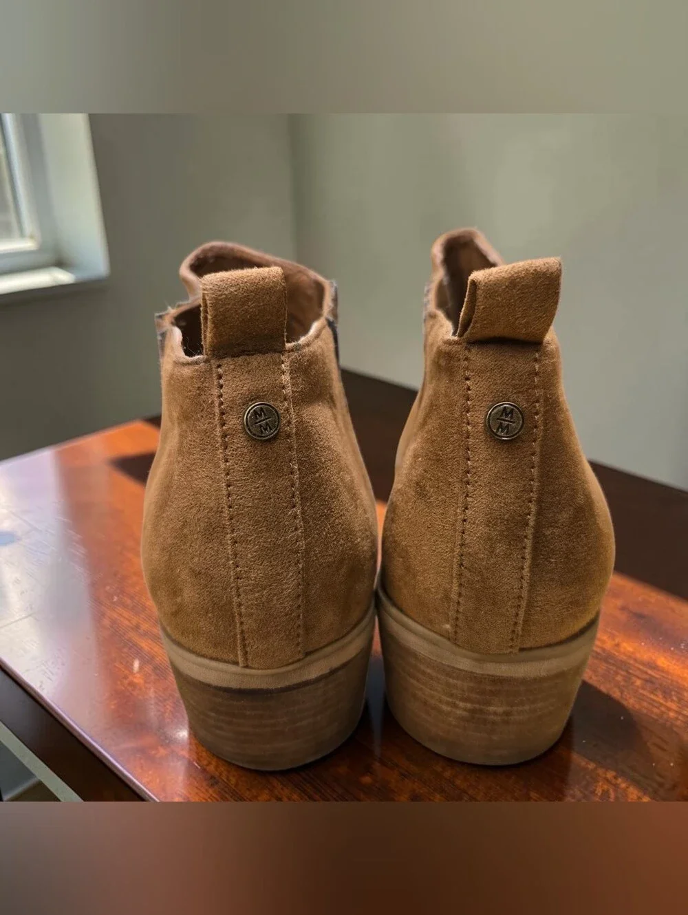 Melrose and Market Brown Faux Suede Chelsea Ankle Booties Size 7.5